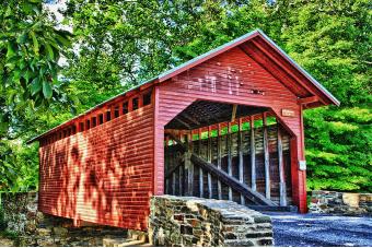 COVERED BRIDGE AT ROCKY ROAD