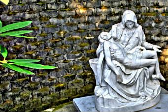 PIETA AT MOUNT SAINT MARYS PAINT